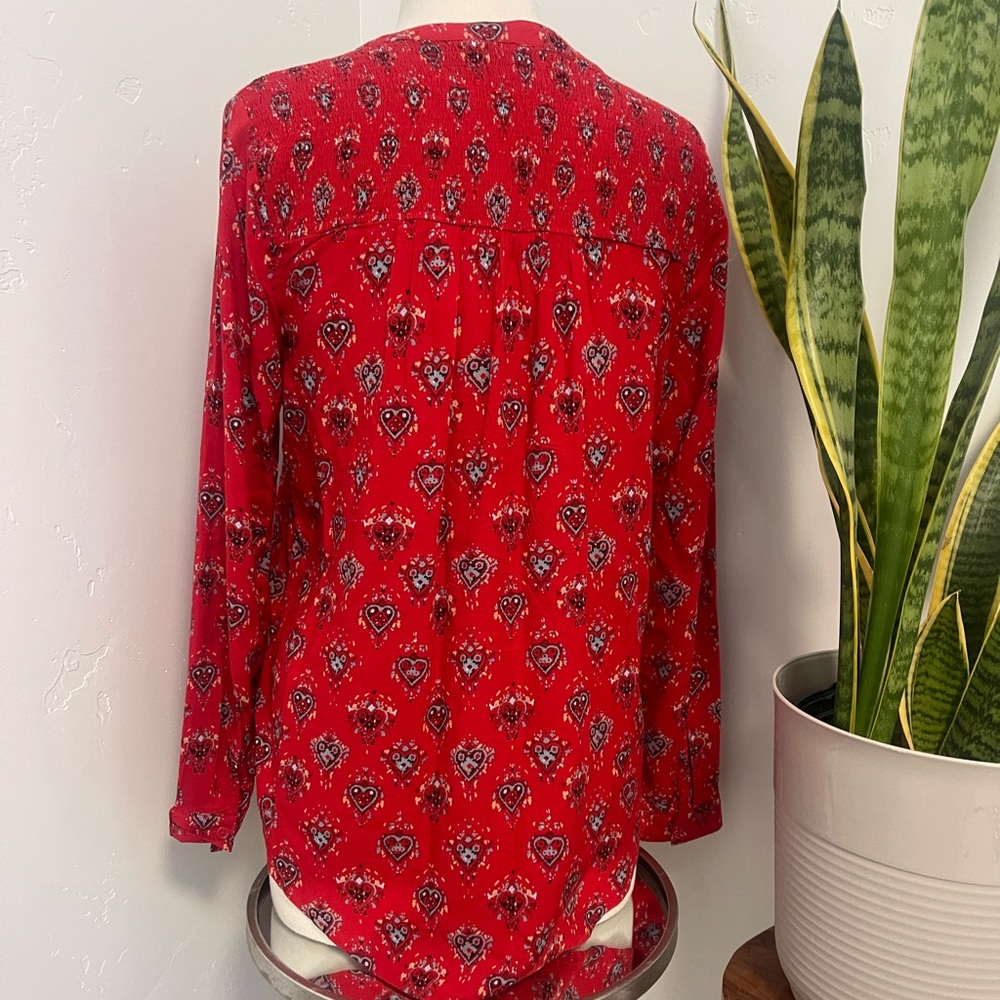 Beachlunchlounge Vibrant Patterned Button Up Blou… - image 5